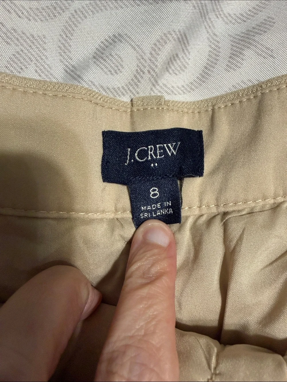 NWOT J. Crew Linen Blend Pleated Khaki High Rise Tailored Shorts Size 8